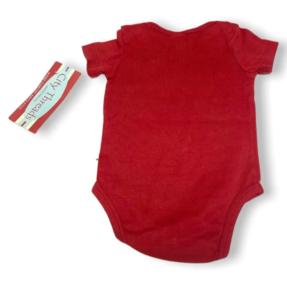 City Threads Boys Girls Bodysuit Size 3-6 Months Dark Red Navy Blue NEW YORK New